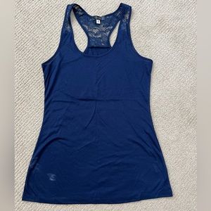 Sound & matter racerback floral flower lace tank top